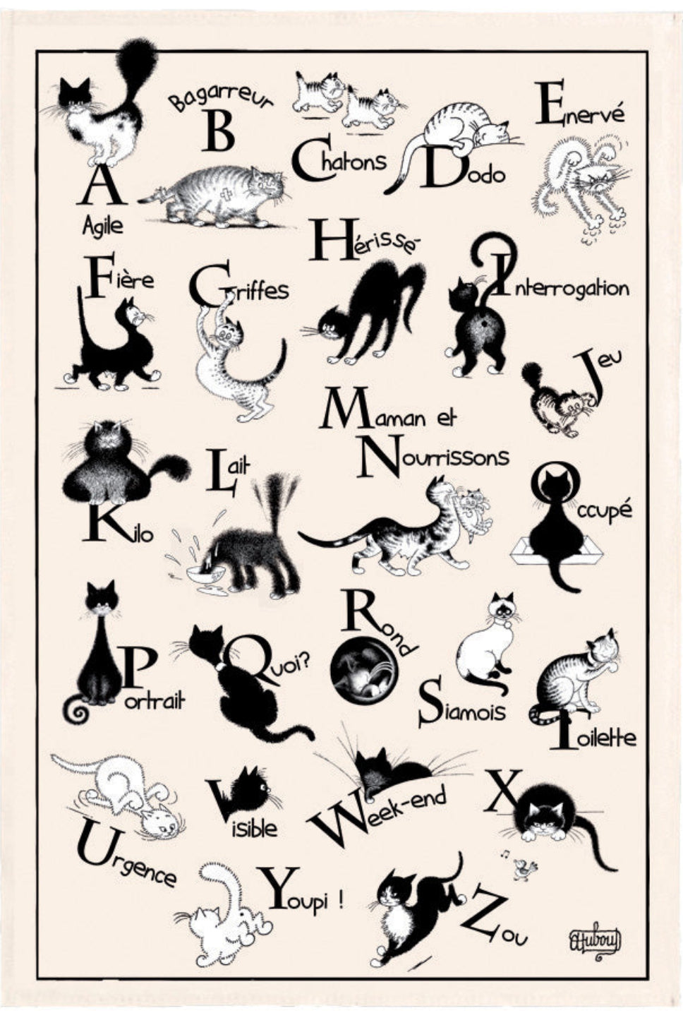 Torchon Dubout - Abécédaire