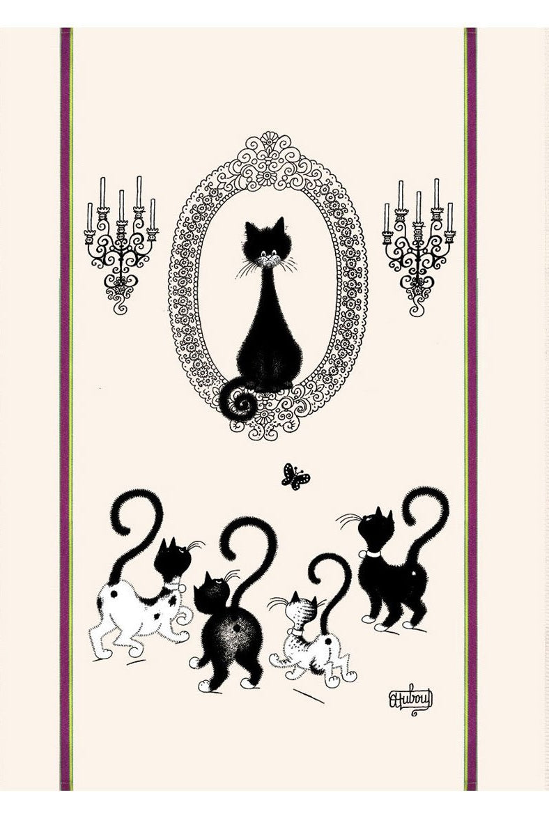 Grand Torchon Dubout - Portrait de chat