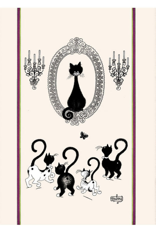 Grand Torchon Dubout - Portrait de chat