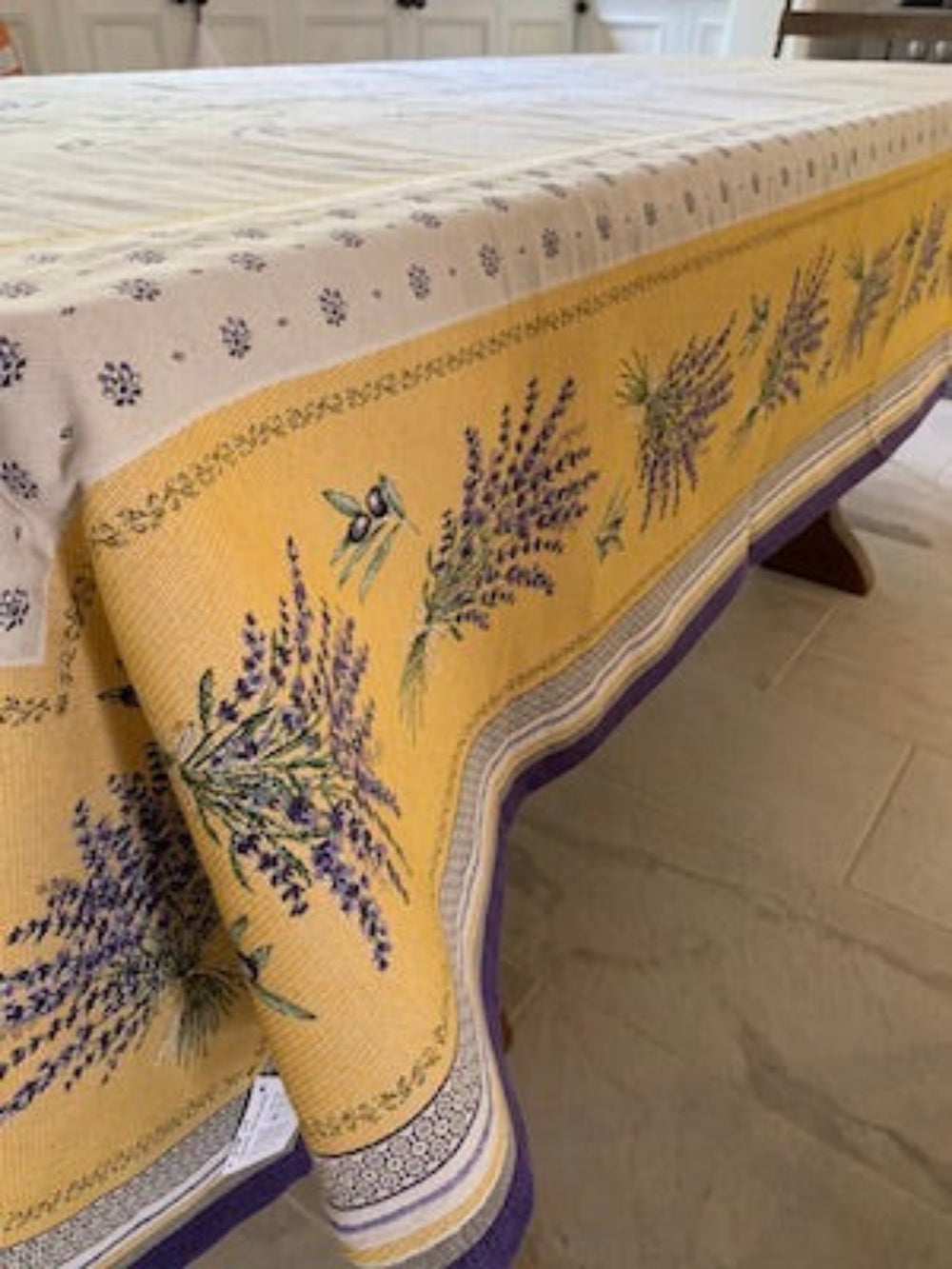 Yellow lavender Table cloth